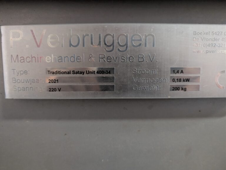 2021 Verbruggen saté spiesmachine – foto 14