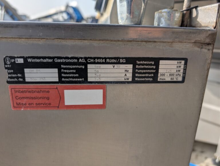 Winterhalter GM 85 groentewasmachine – foto 5